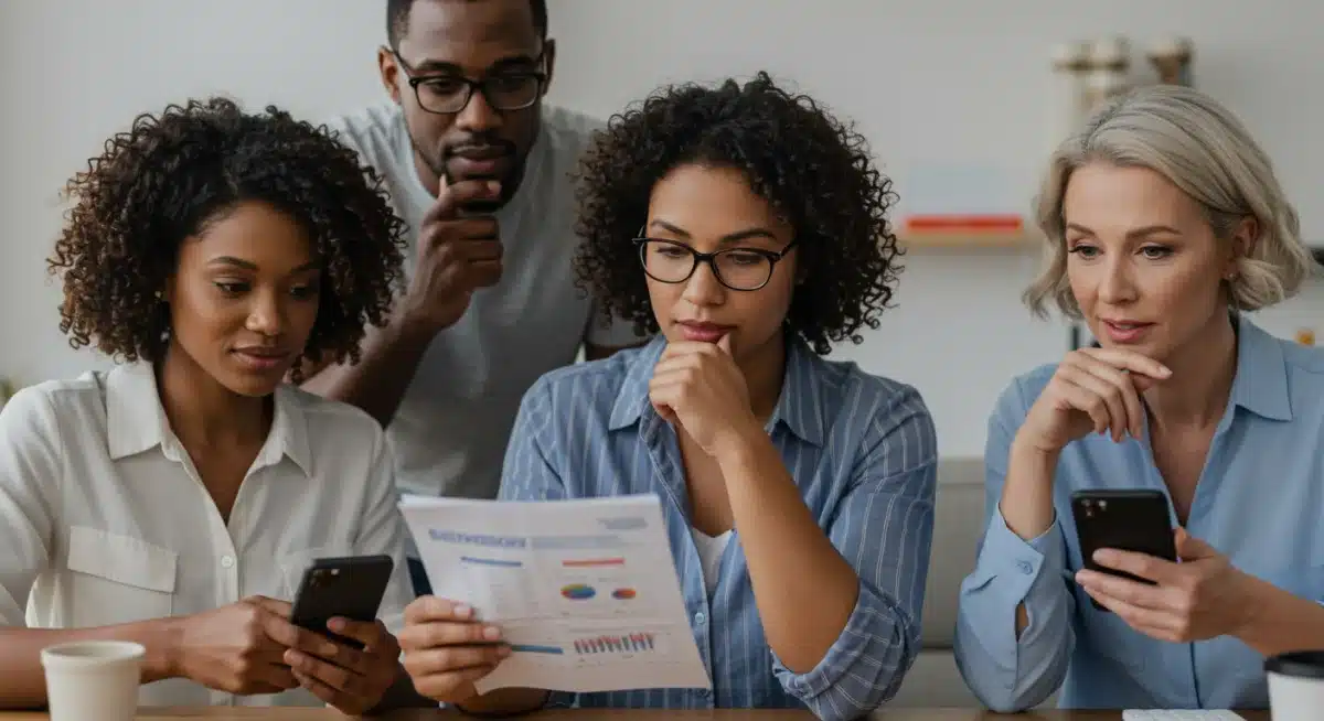 US consumers reviewing finances, adapting to economic changes from interest rate hikes.