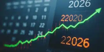 Digital display showing increasing savings balance for High-Yield Savings Accounts in 2026