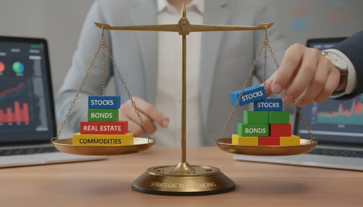 Diversified investment portfolio being rebalanced to adjust for interest rate changes.