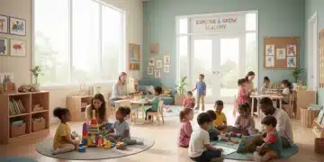 Children learning in a bright, inclusive early childhood education classroom