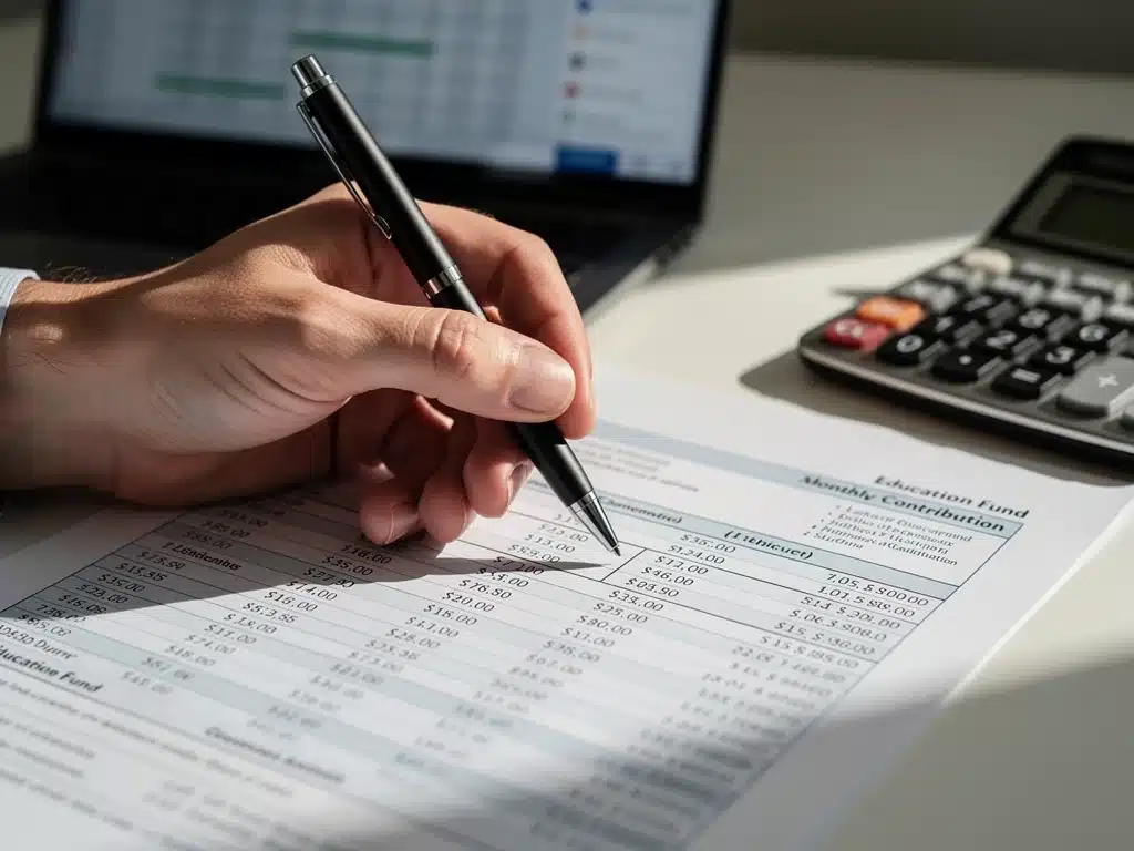 Hand filling out a financial aid application, representing the process of securing tuition reimbursement.